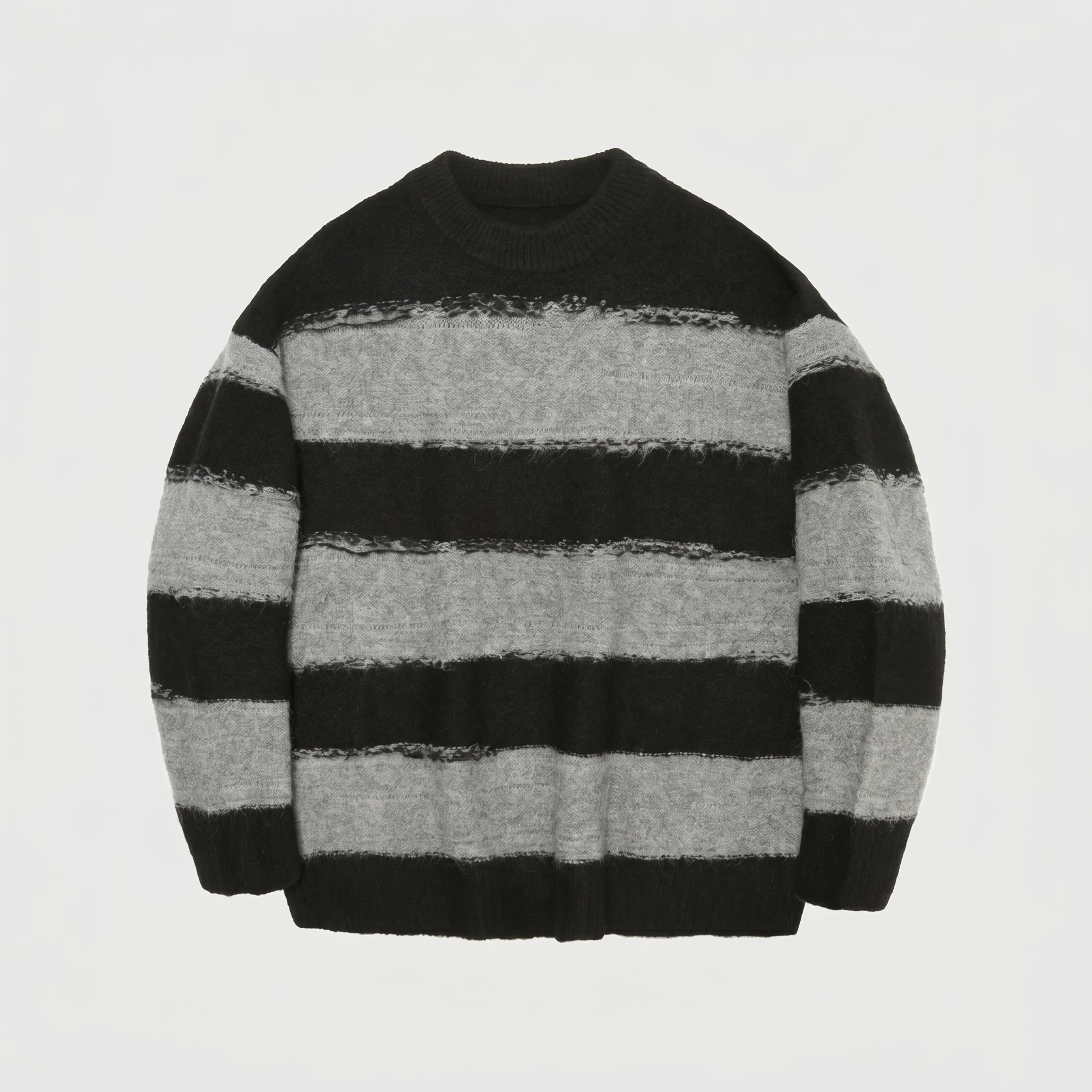 Striped Mohair Wool Blend Sweater - Image 5