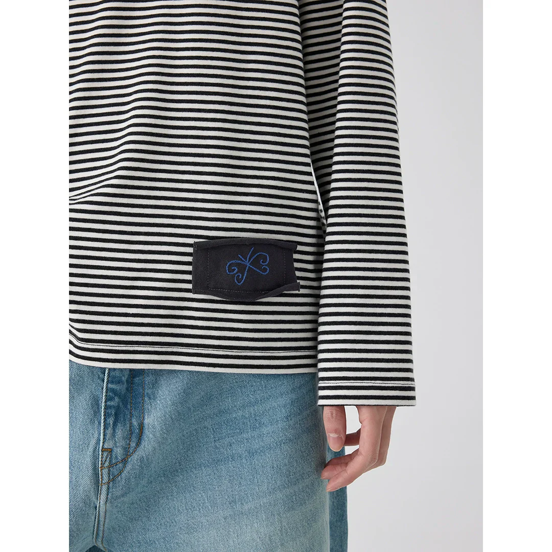 Striped Patch Long-Sleeve Shirt - Image 3