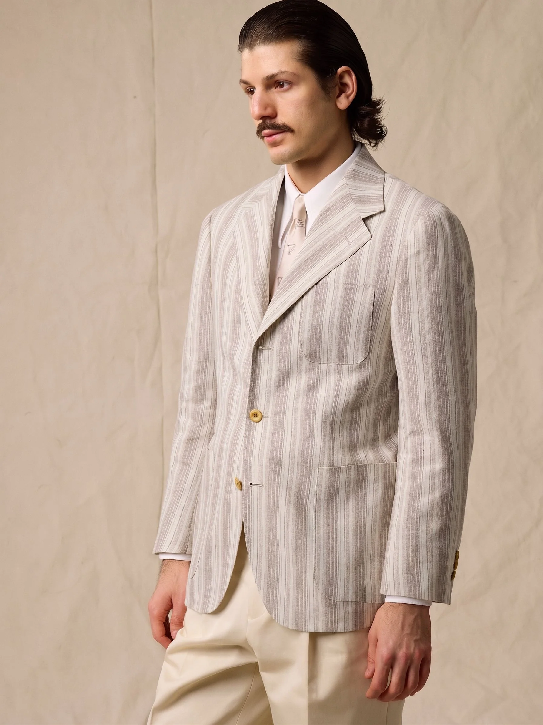 Striped Patch Pocket Blazer - Image 2