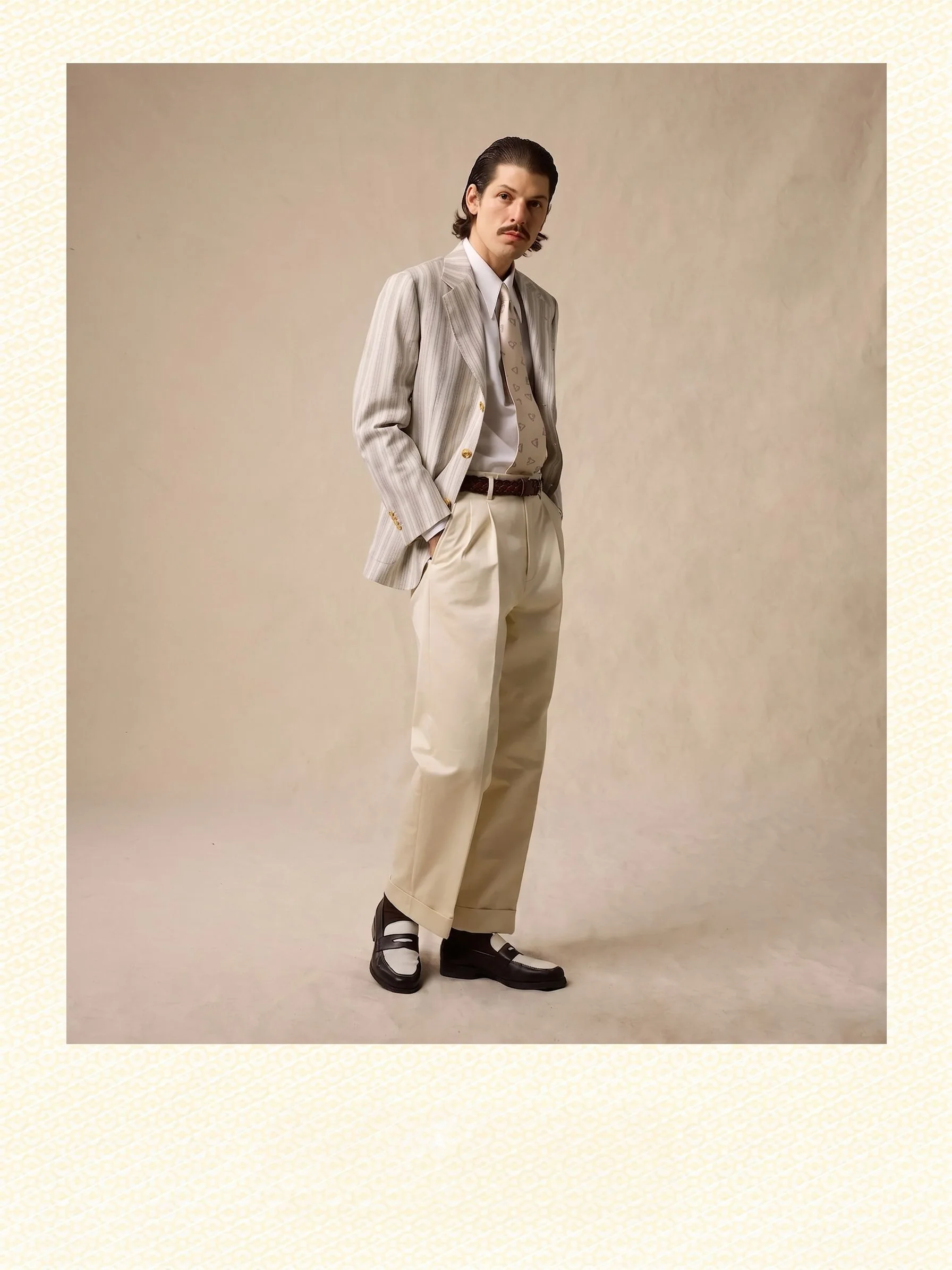 Striped Patch Pocket Blazer - Image 5