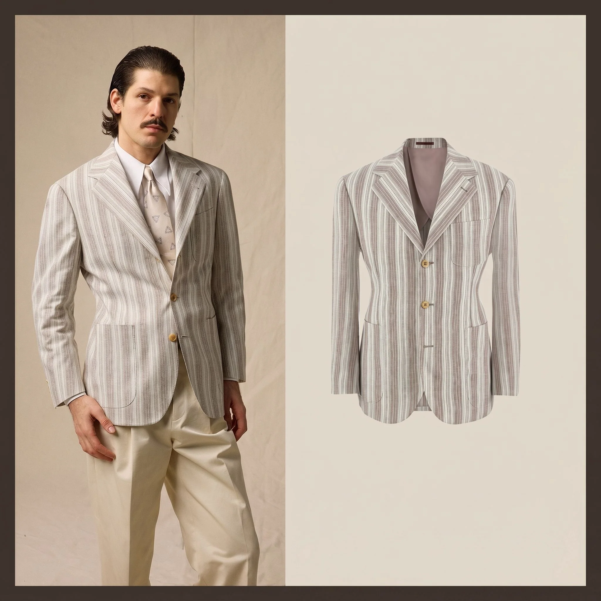 Striped Patch Pocket Blazer - Image 6