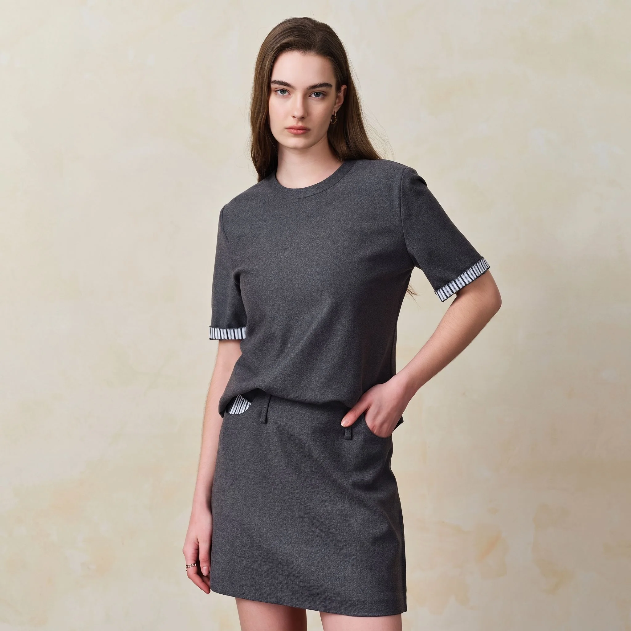 Striped Pocket Mini Skirt - Image 4