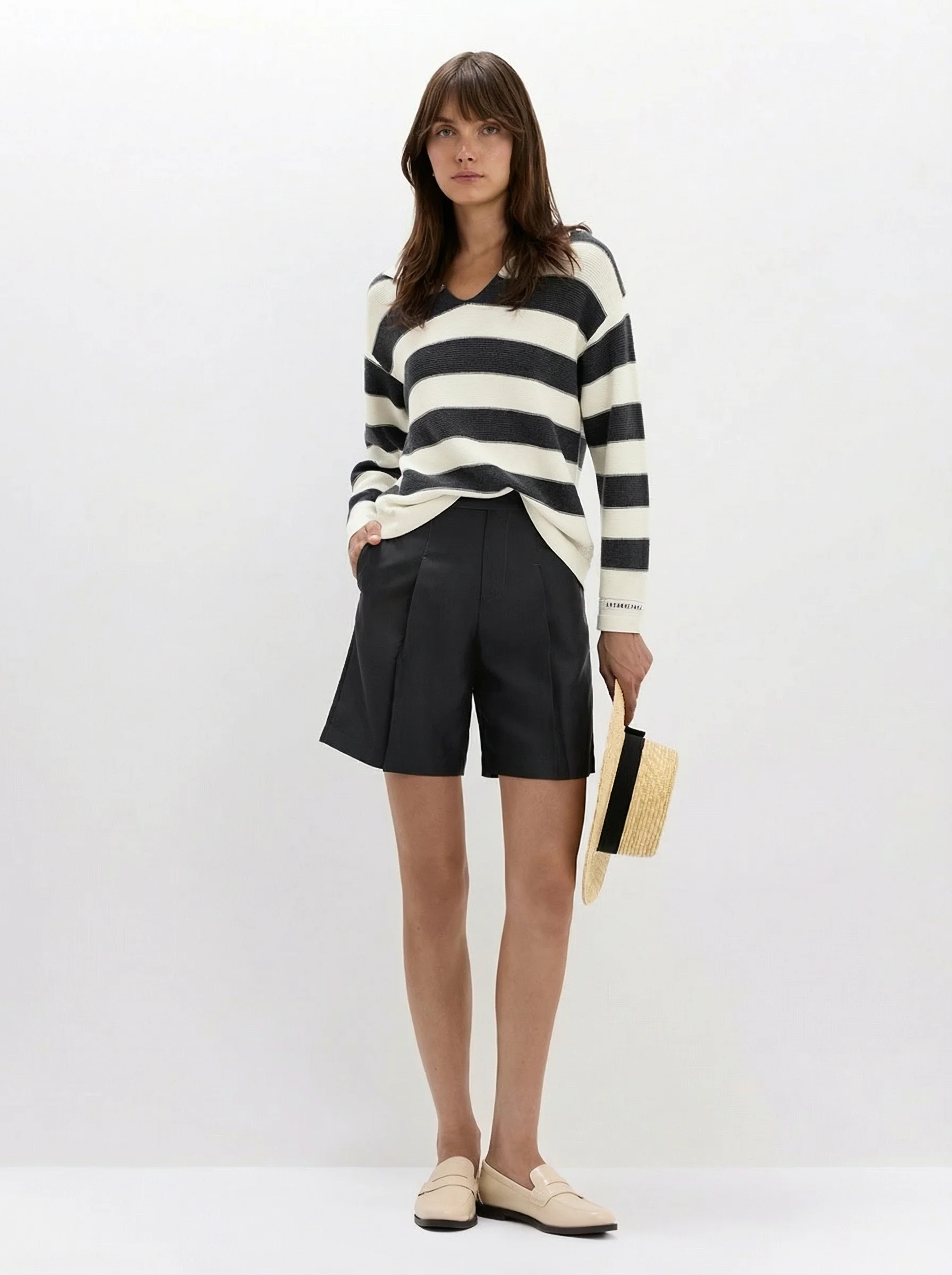 Striped Polo Sweater