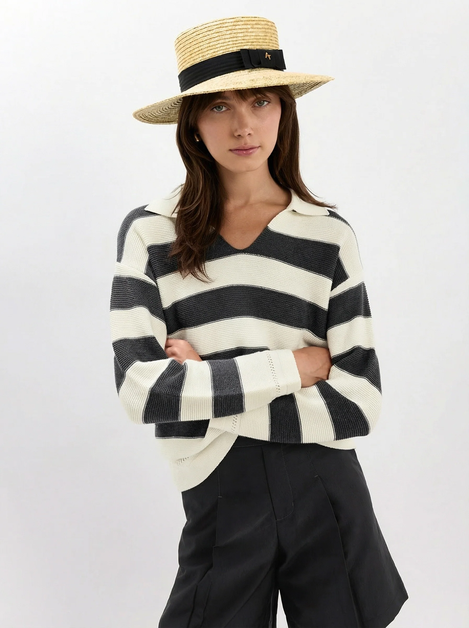 Striped Polo Sweater - Image 3