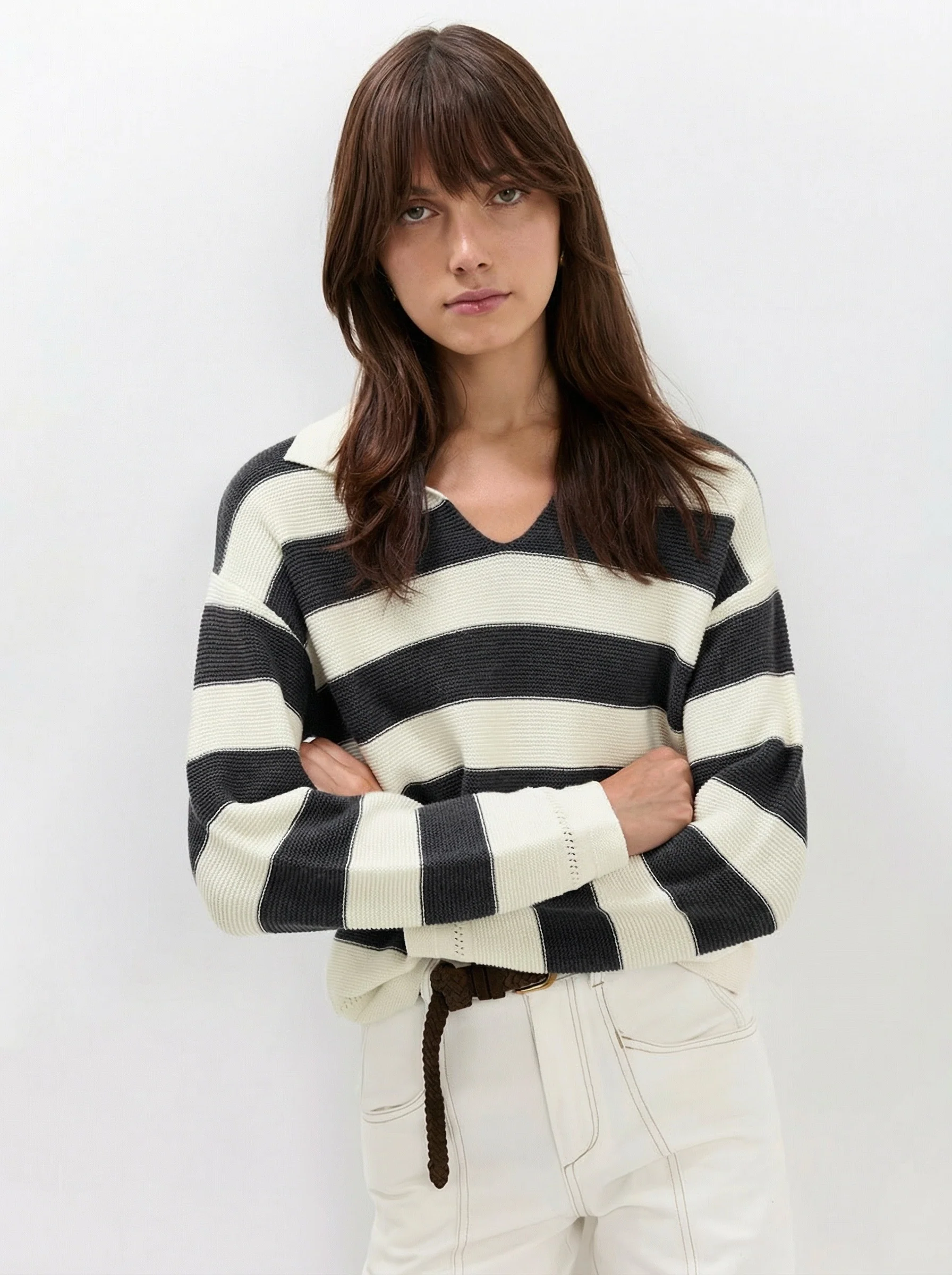 Striped Polo Sweater - Image 5