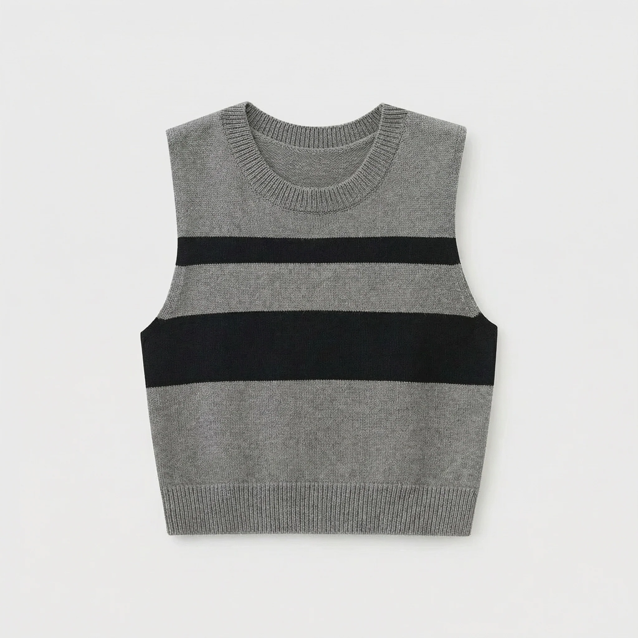 Striped Sleeveless Knit Crop Top - Image 6
