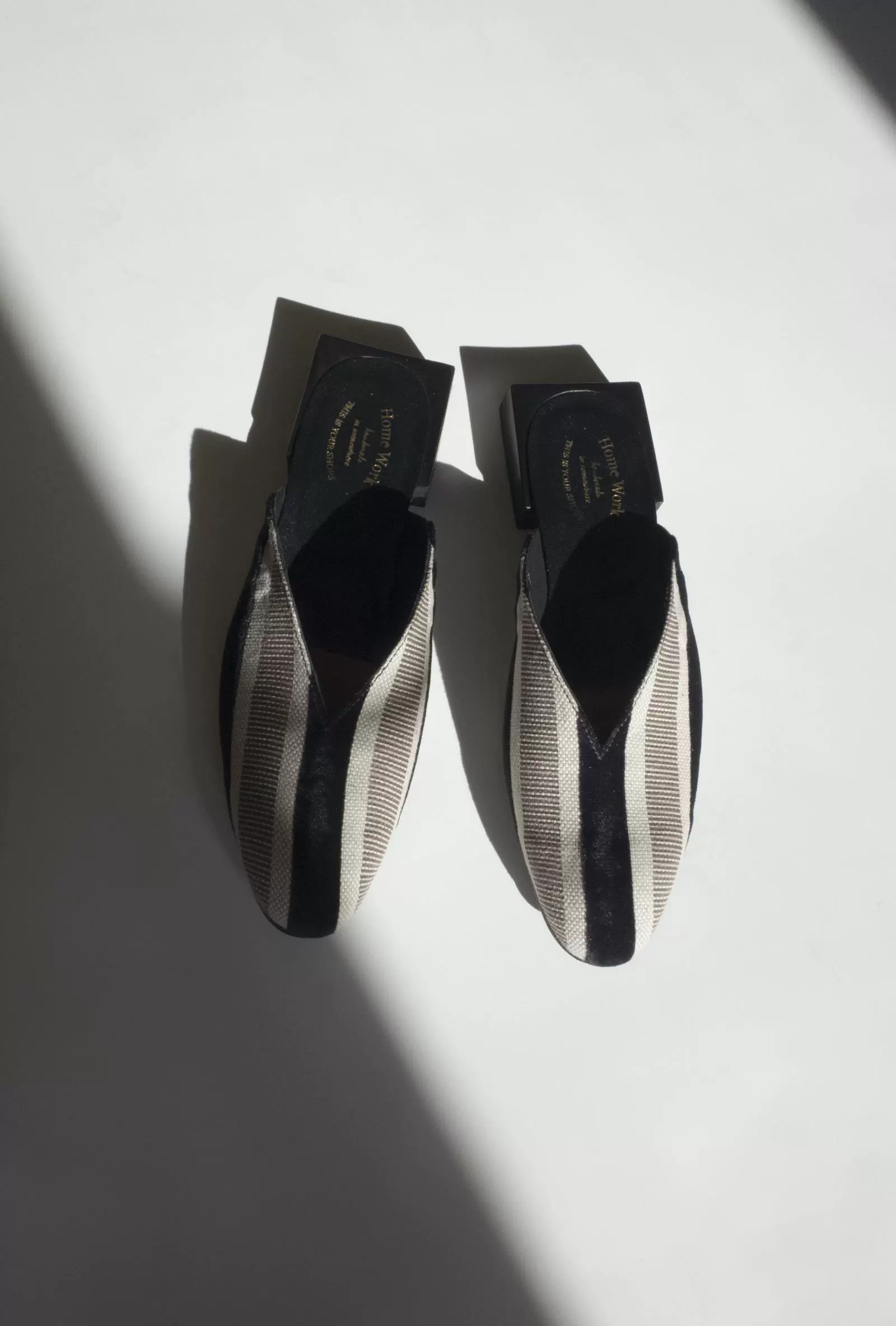 Striped Slip-On Mules