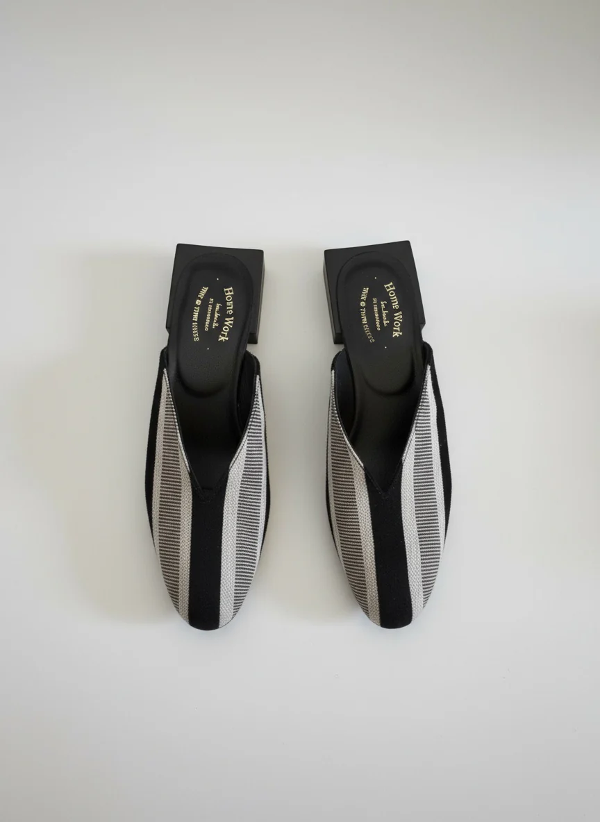 Striped Slip-On Mules - Image 4