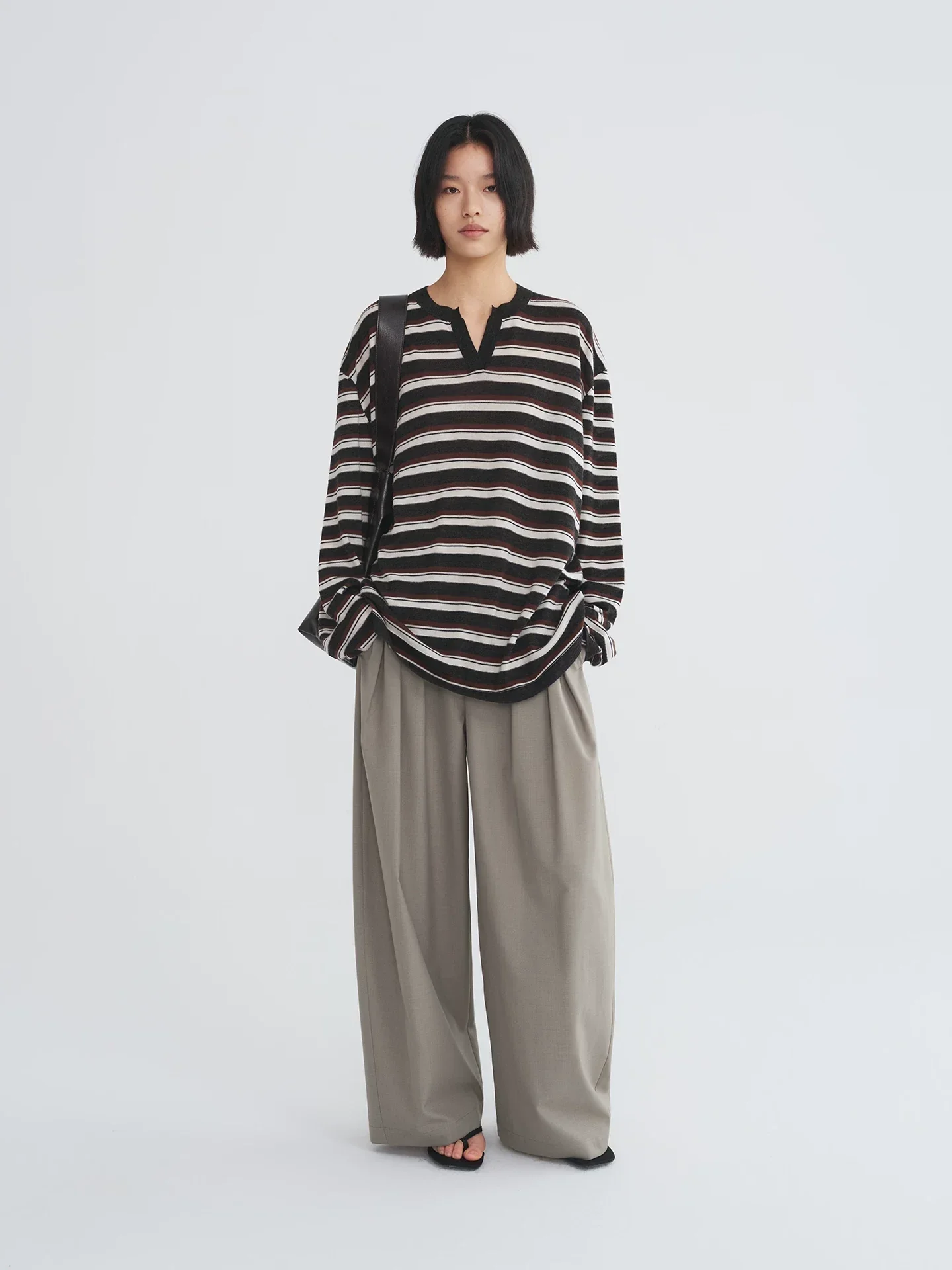Striped Split-Neck Knit - Image 2