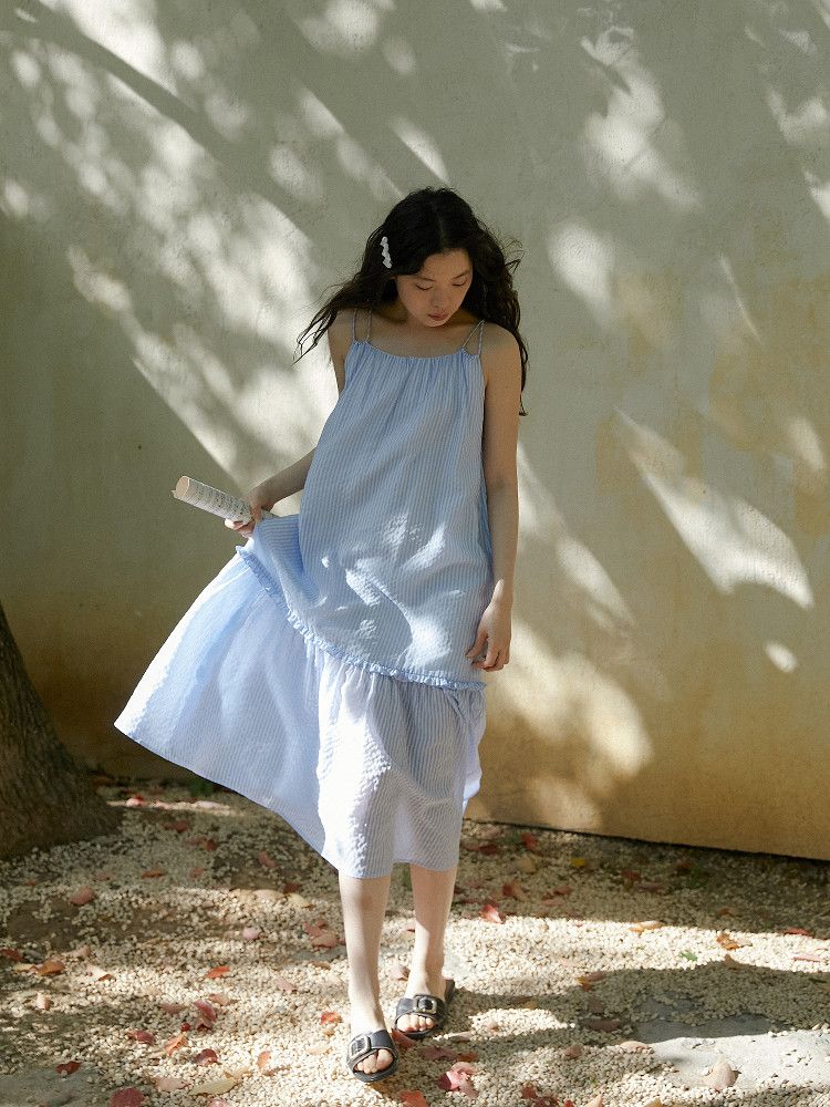 Striped Tiered Dress - Image 3