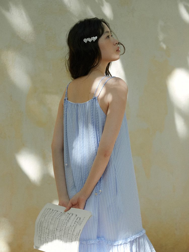 Striped Tiered Dress - Image 4