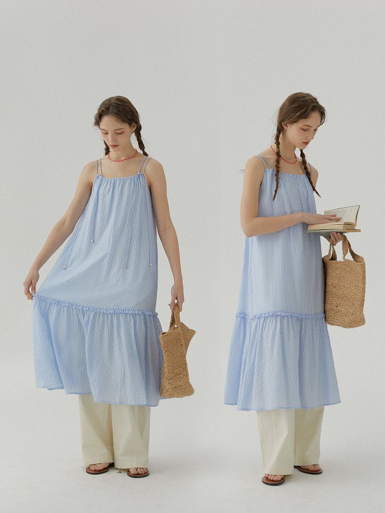 Striped Tiered Dress - Image 5