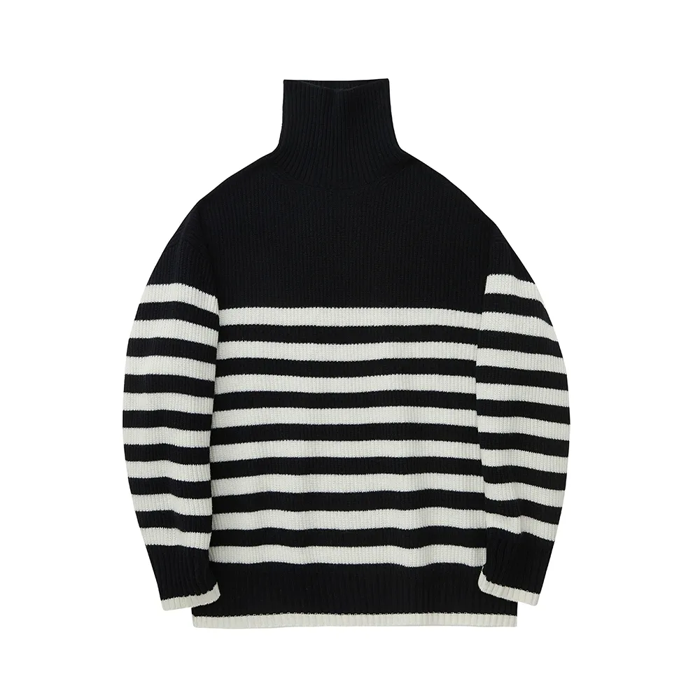 Striped Turtleneck Sweater - Image 7