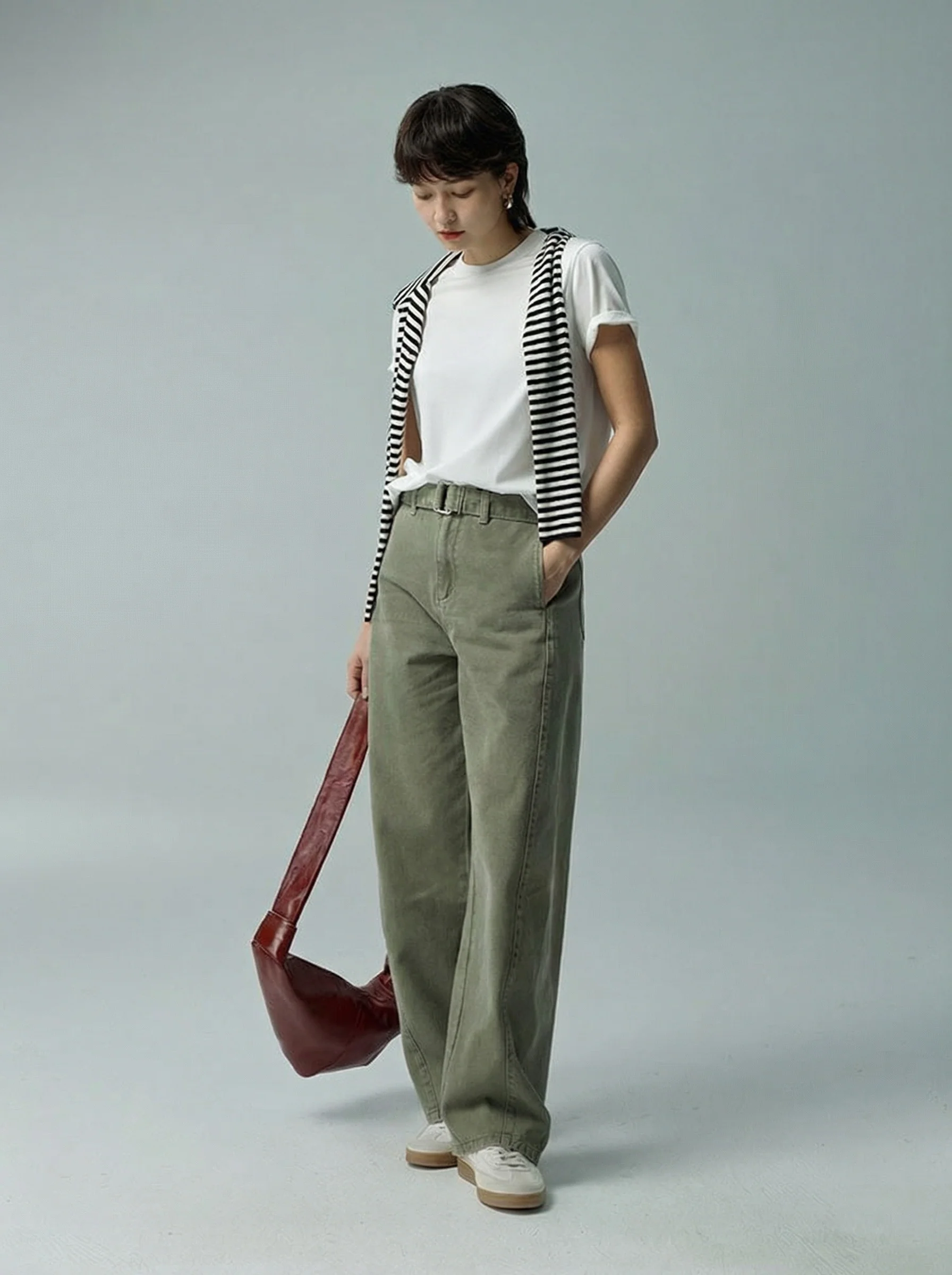 Striped U-Neck Top - Image 3
