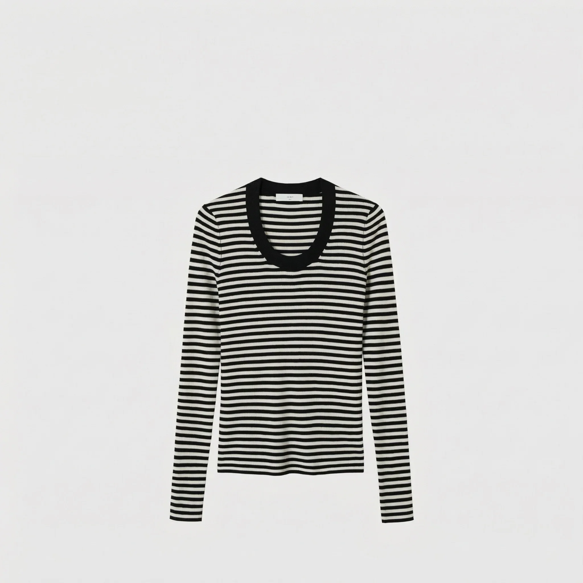 Striped U-Neck Top - Image 7