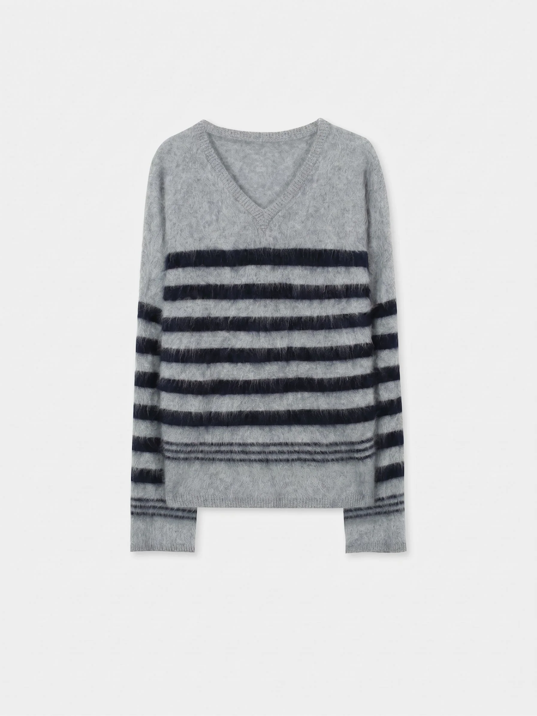 Striped V-Neck Sweater - Image 6