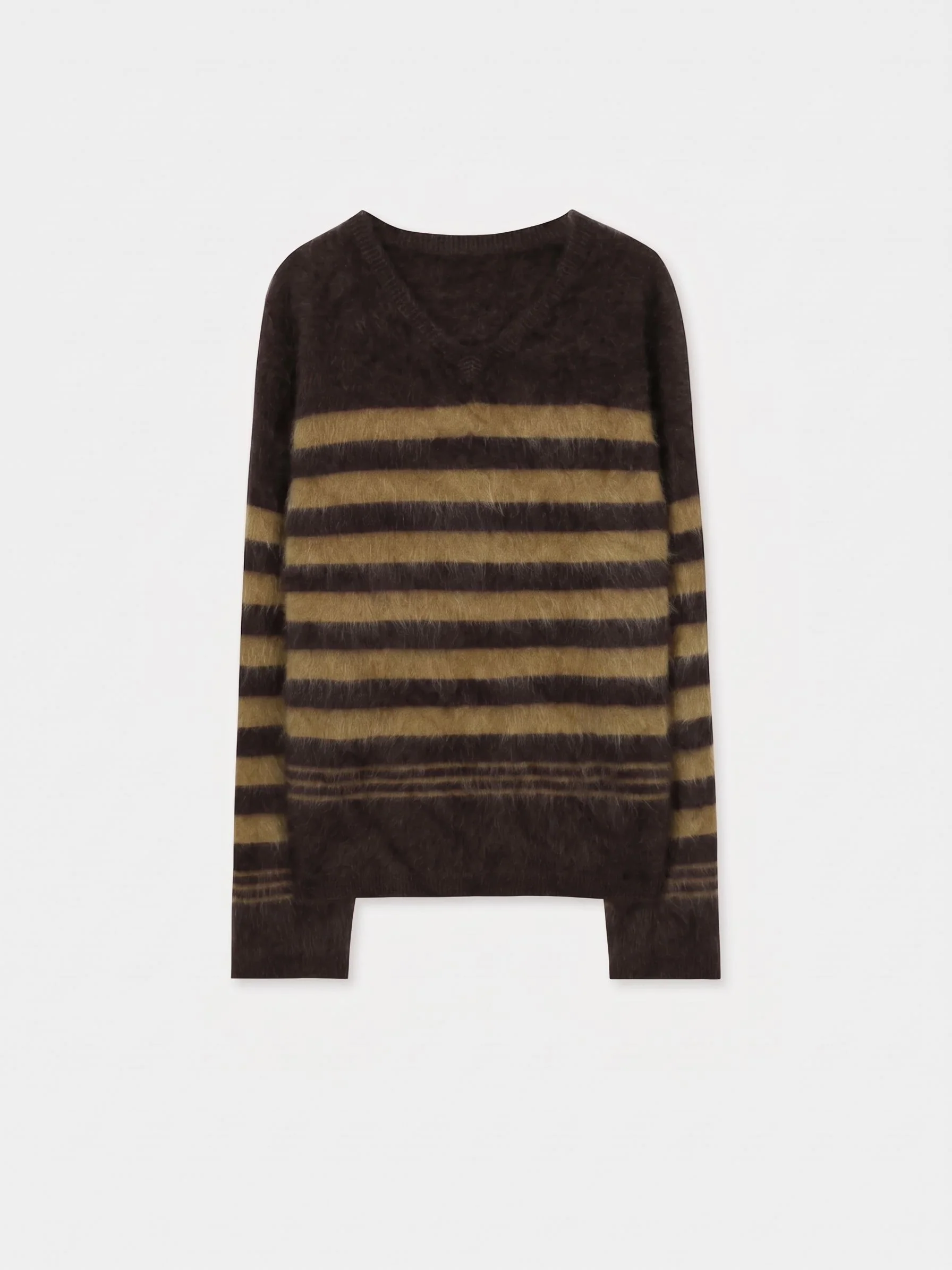 Striped V-Neck Sweater - Image 7