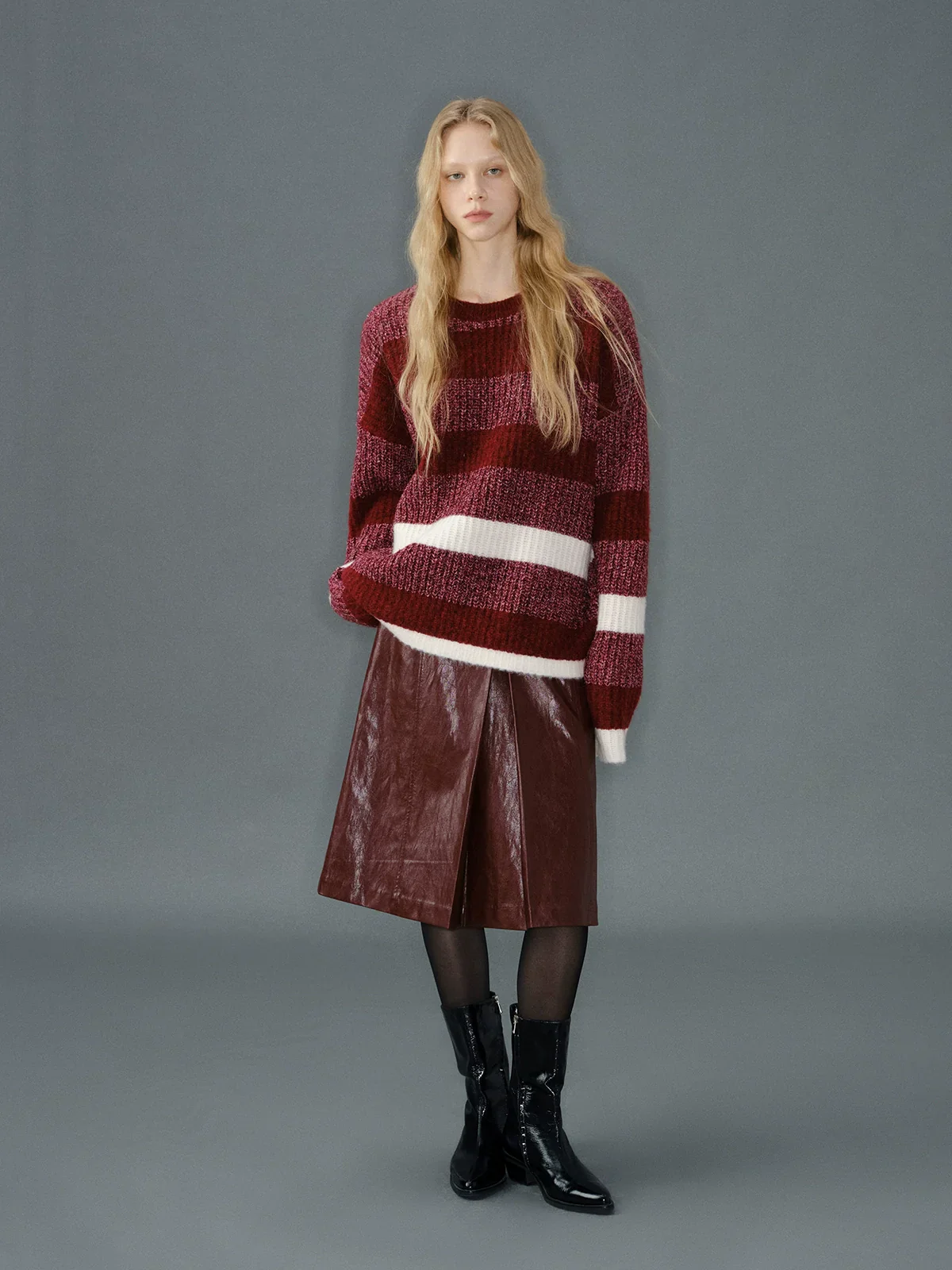 Striped Wool-Blend Crewneck Sweater