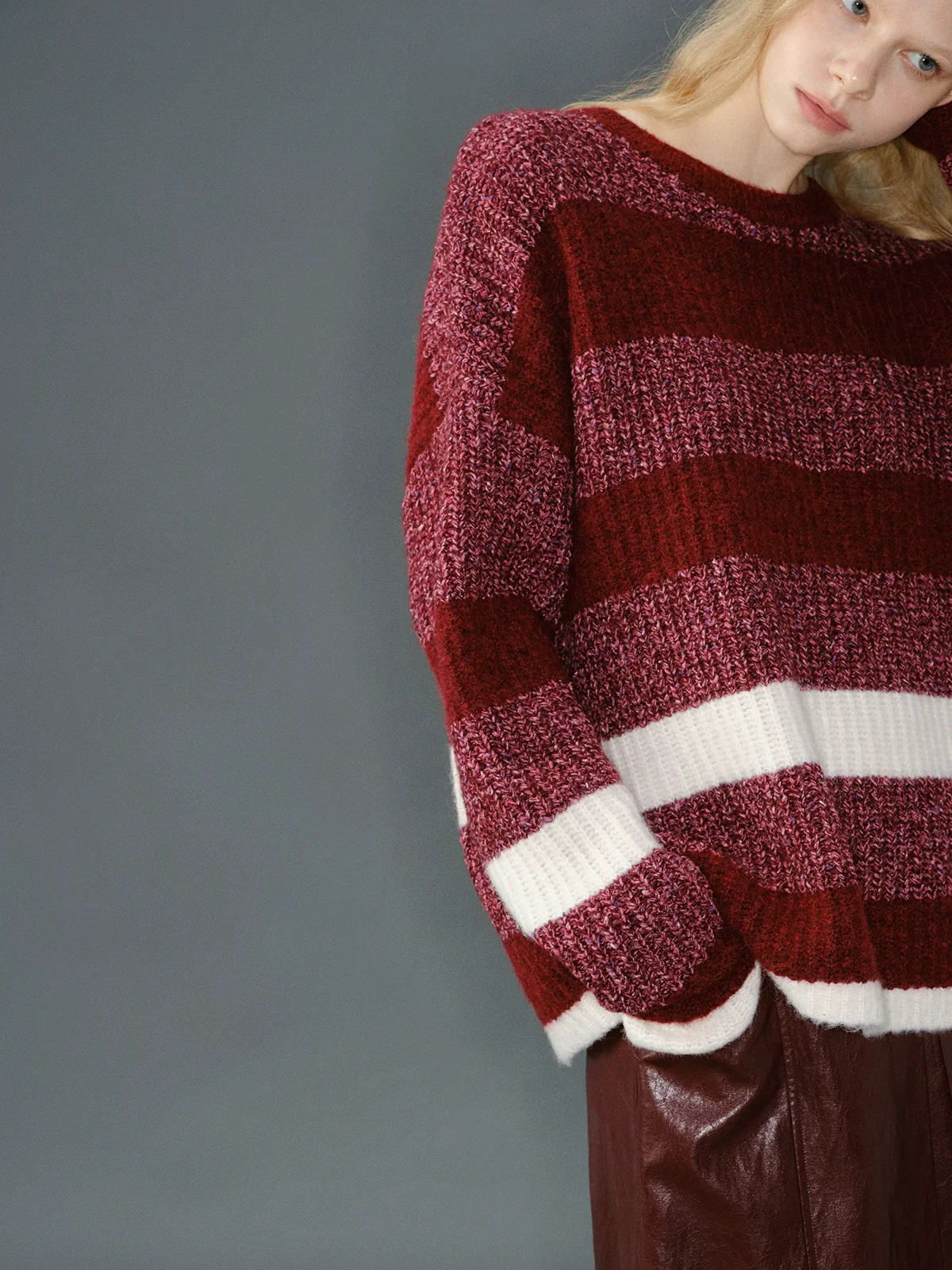 Striped Wool-Blend Crewneck Sweater - Image 2