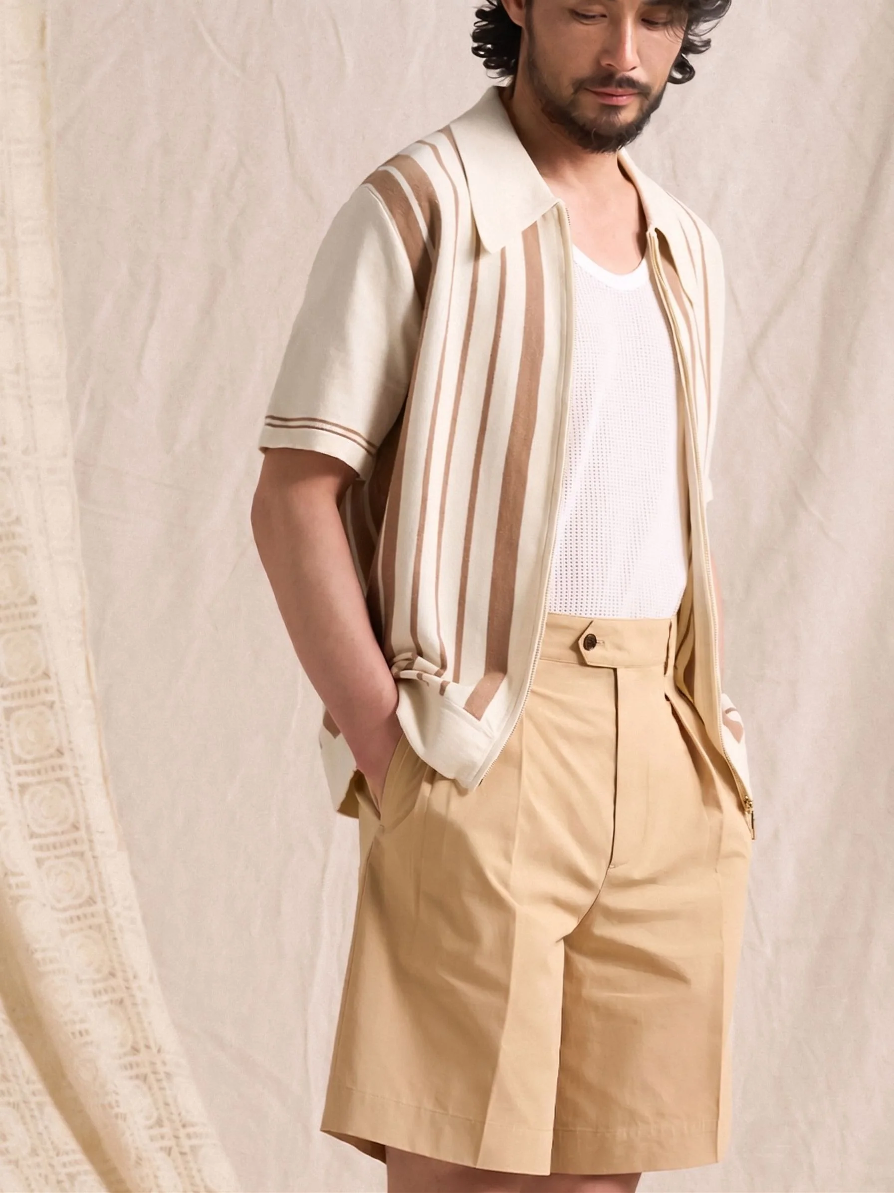 Striped Zip Polo - Image 4
