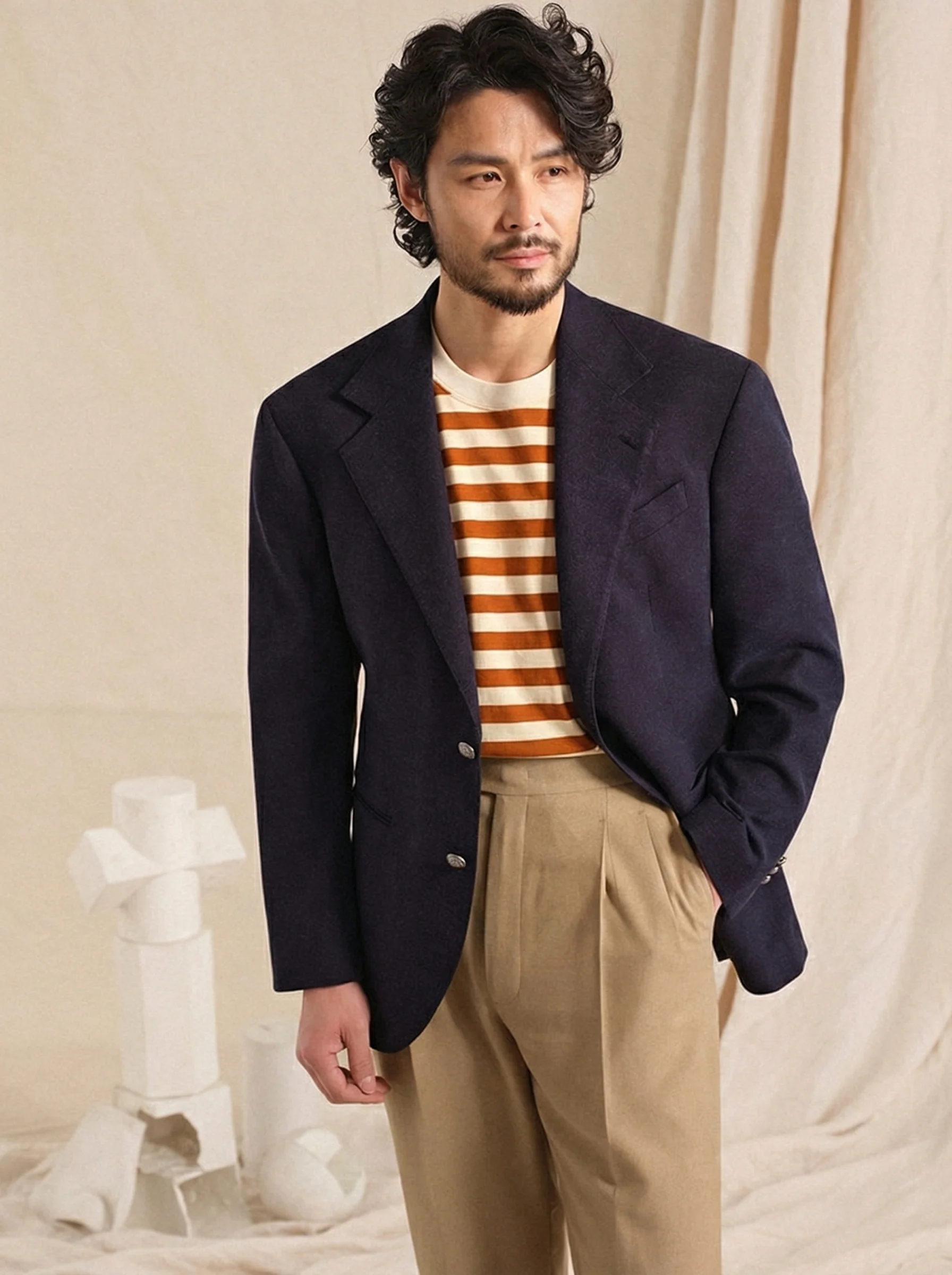 Strong-Twist Linen-Blend Blazer - Image 2