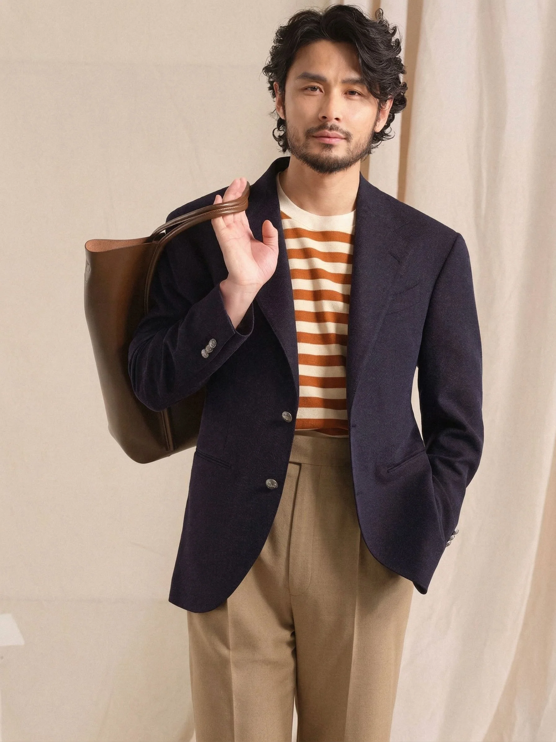 Strong-Twist Linen-Blend Blazer - Image 3