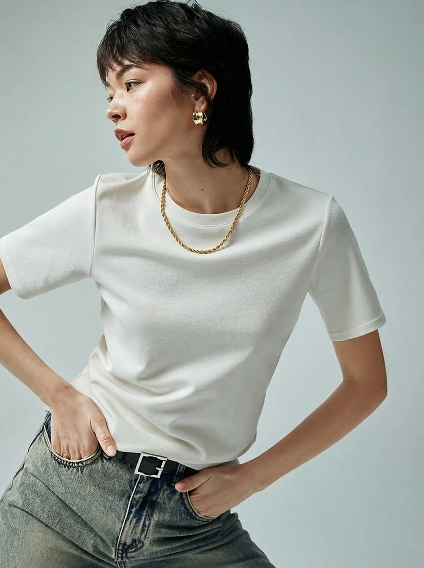 Structured Crew Tee