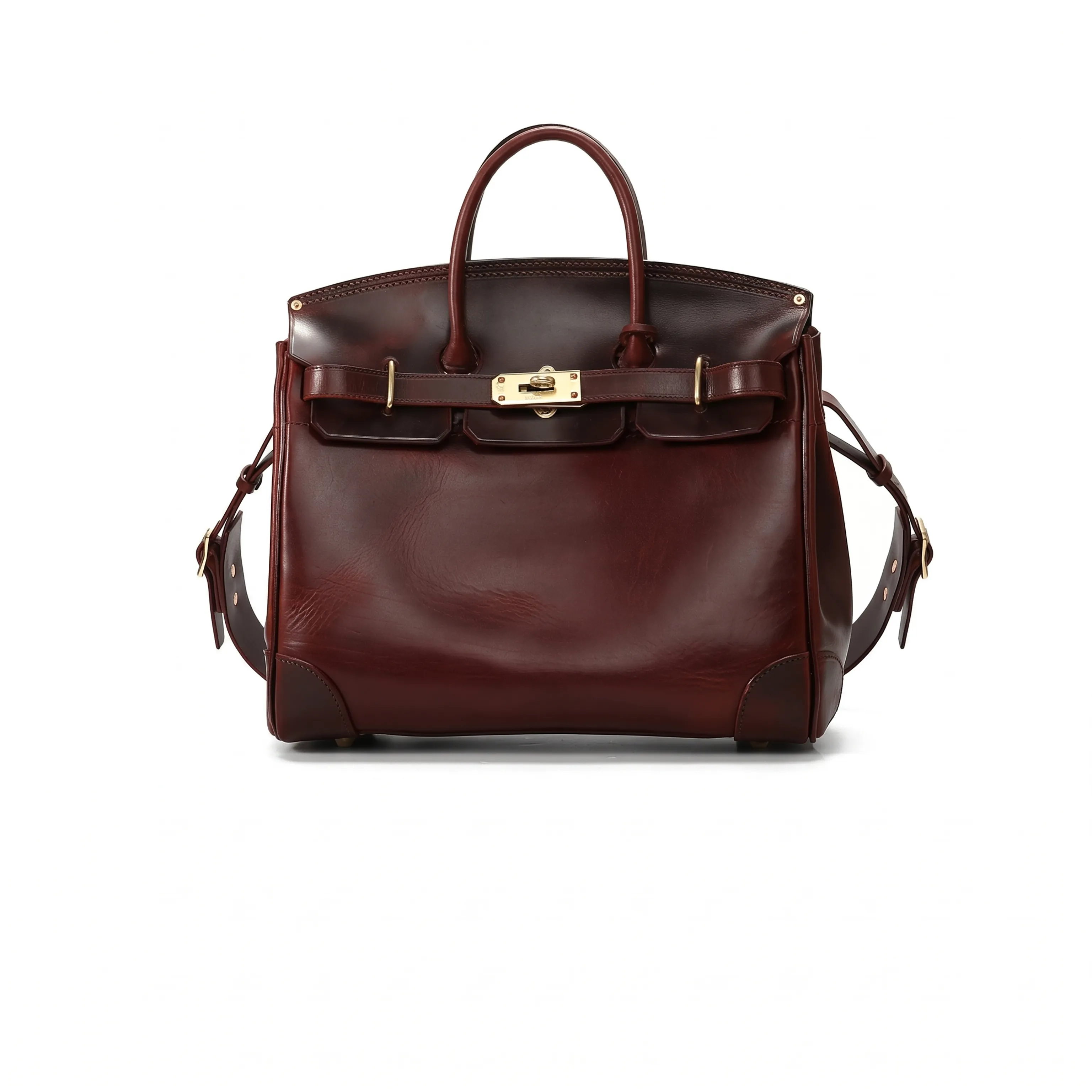 Structured Italian Leather Top-Handle Bag - Image 11