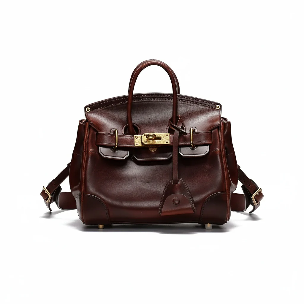 Structured Italian Leather Top-Handle Bag - Image 5