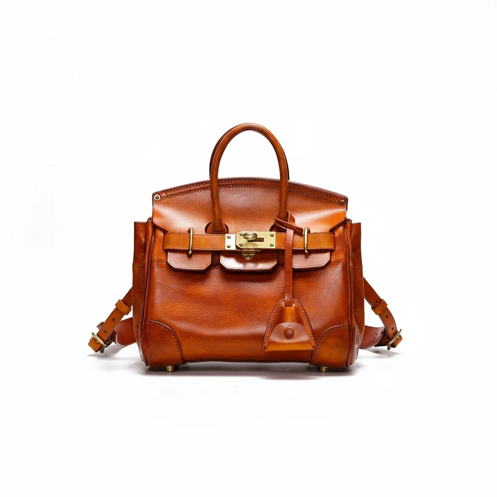Structured Italian Leather Top-Handle Bag - Image 6