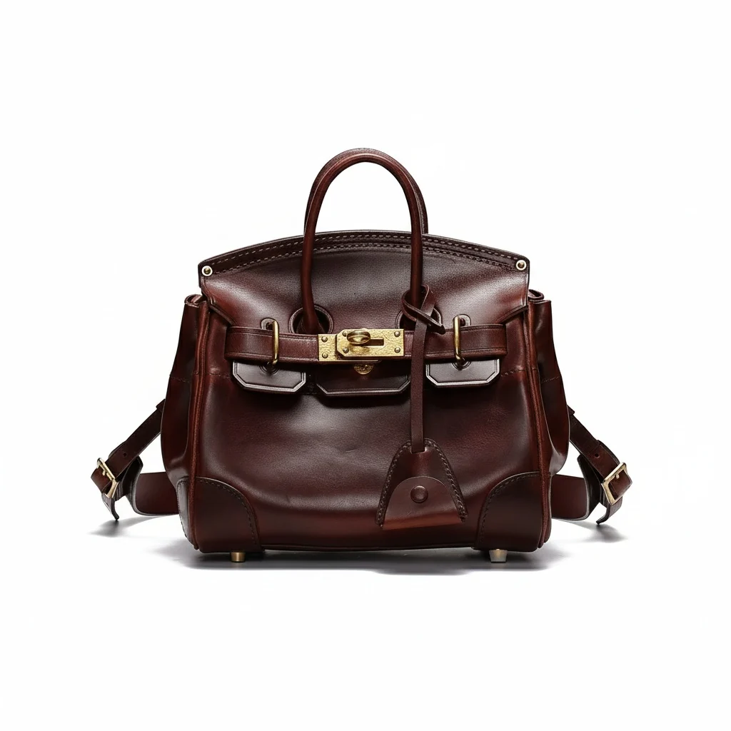 Structured Italian Leather Top-Handle Bag - Image 7