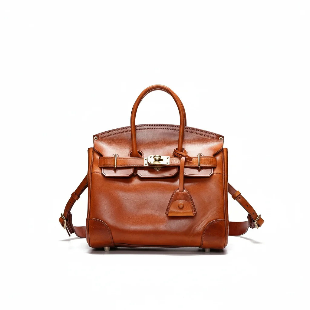 Structured Italian Leather Top-Handle Bag - Image 8