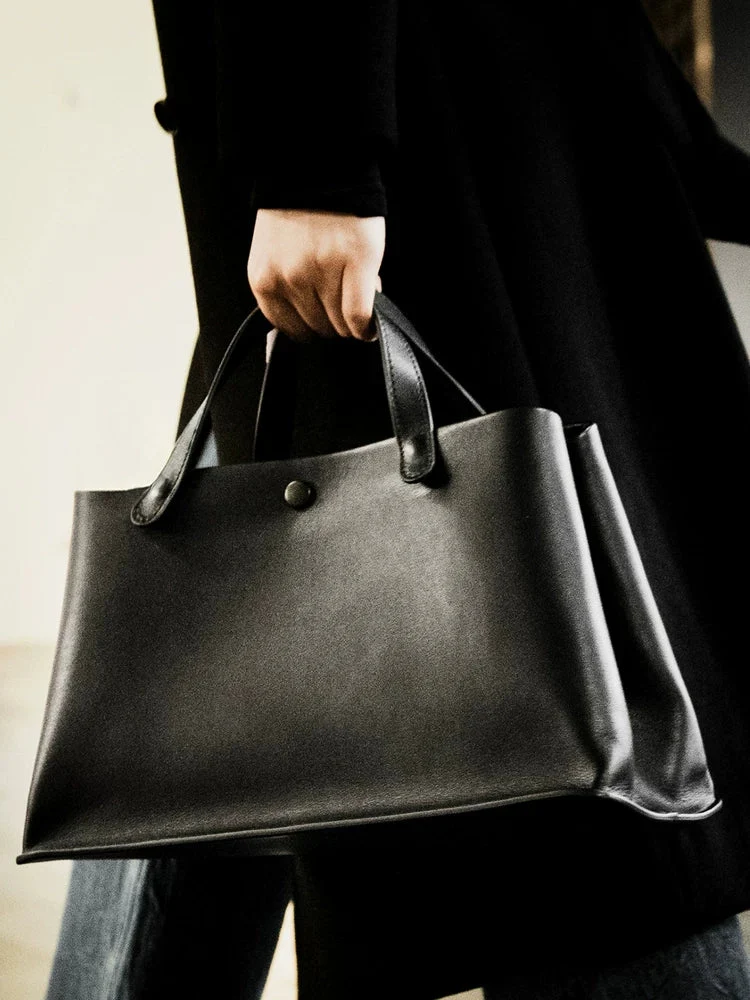 Structured Leather Tote - Image 3