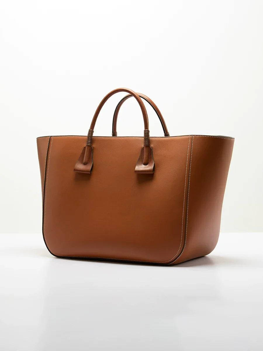 Structured Leather Tote - Image 3