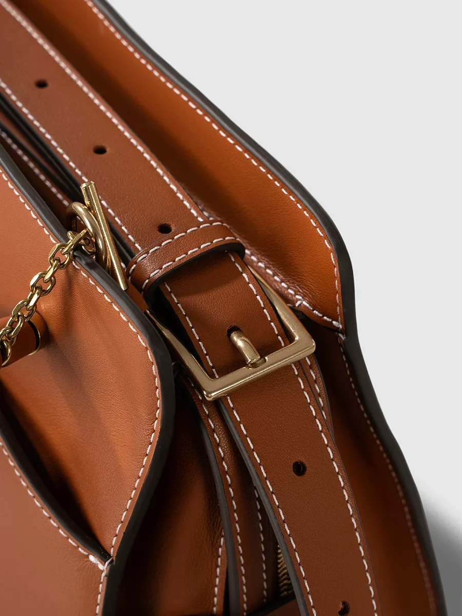 Structured Leather Tote - Image 4