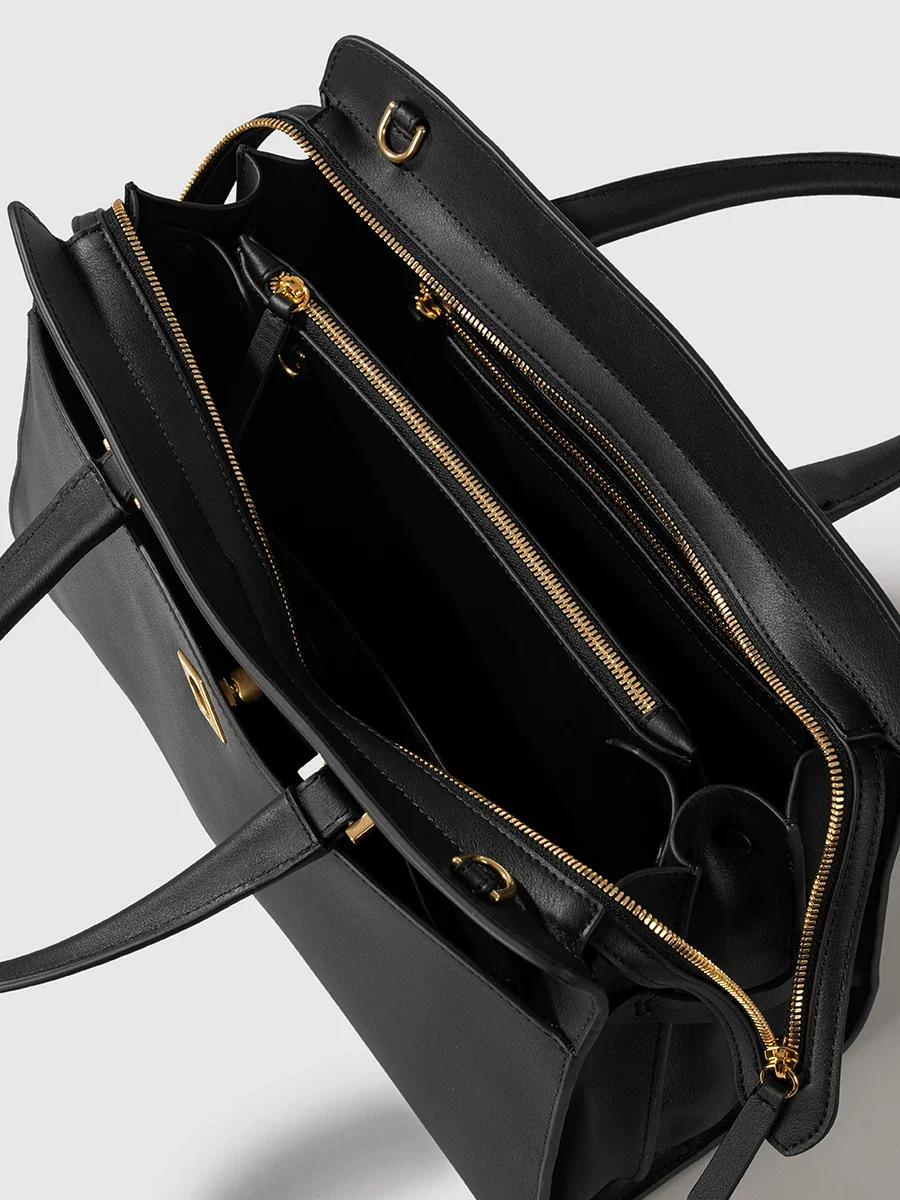 Structured Leather Tote - Image 5