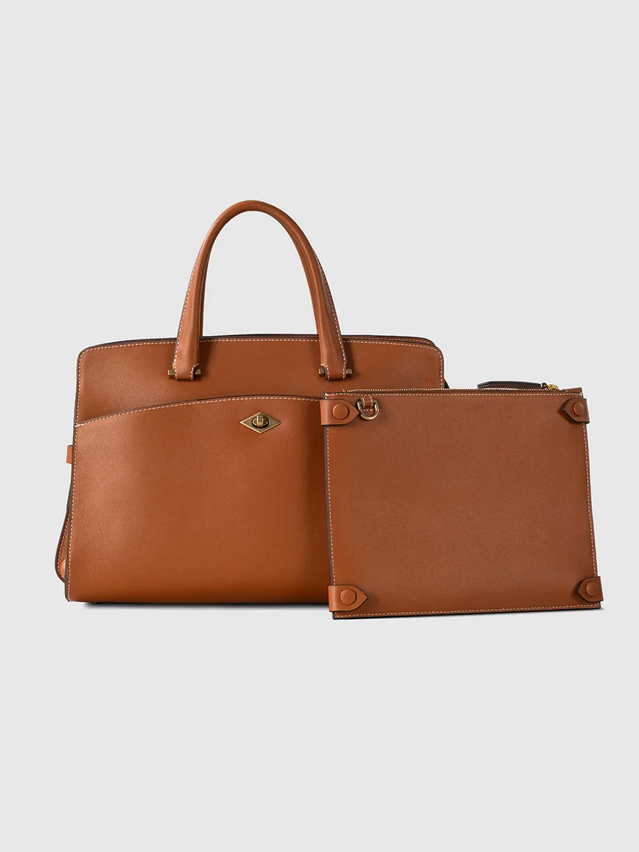 Structured Leather Tote - Image 6