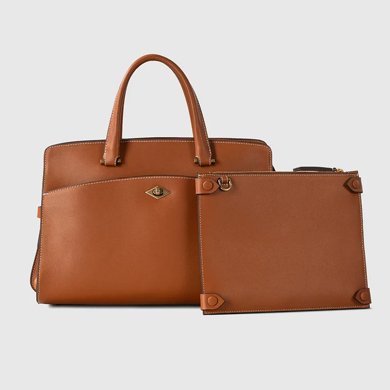 Structured Leather Tote - Image 7