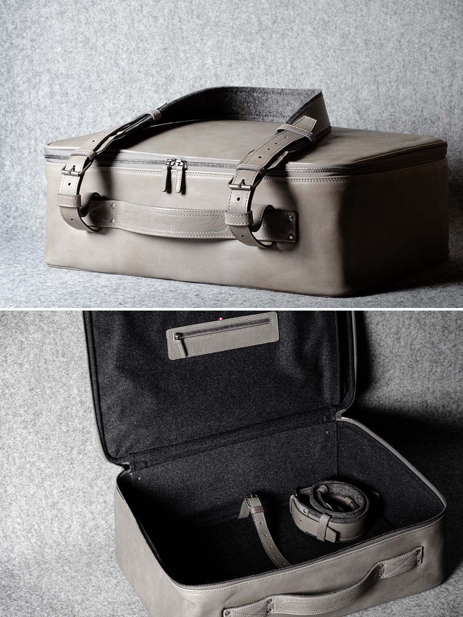 Structured Top-Grain Leather Travel Bag - Image 5