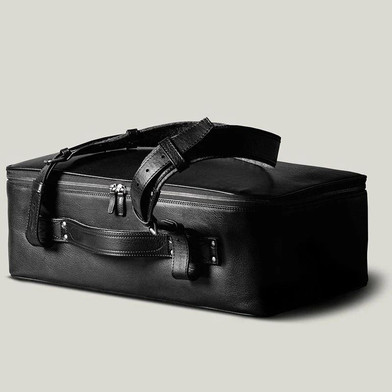 Structured Top-Grain Leather Travel Bag - Image 8