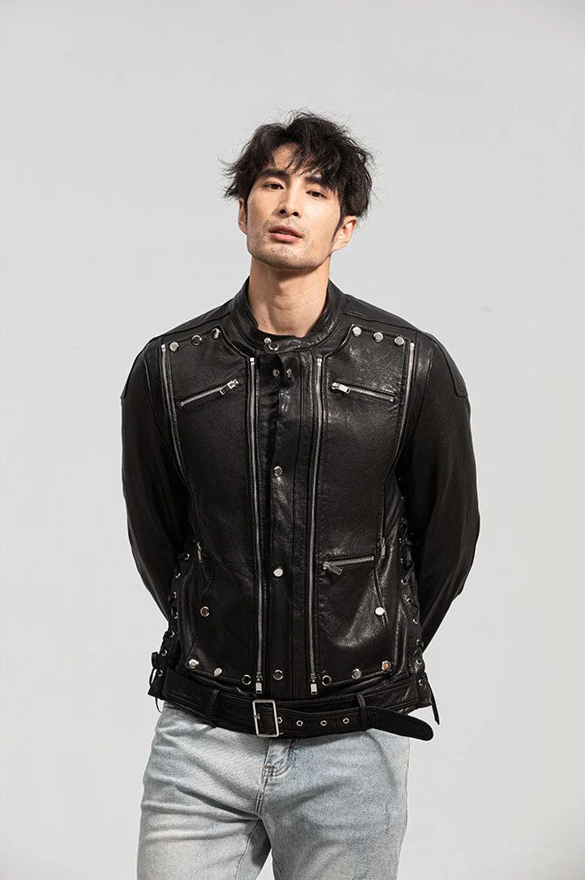 Studded Leather Jacket - Image 2