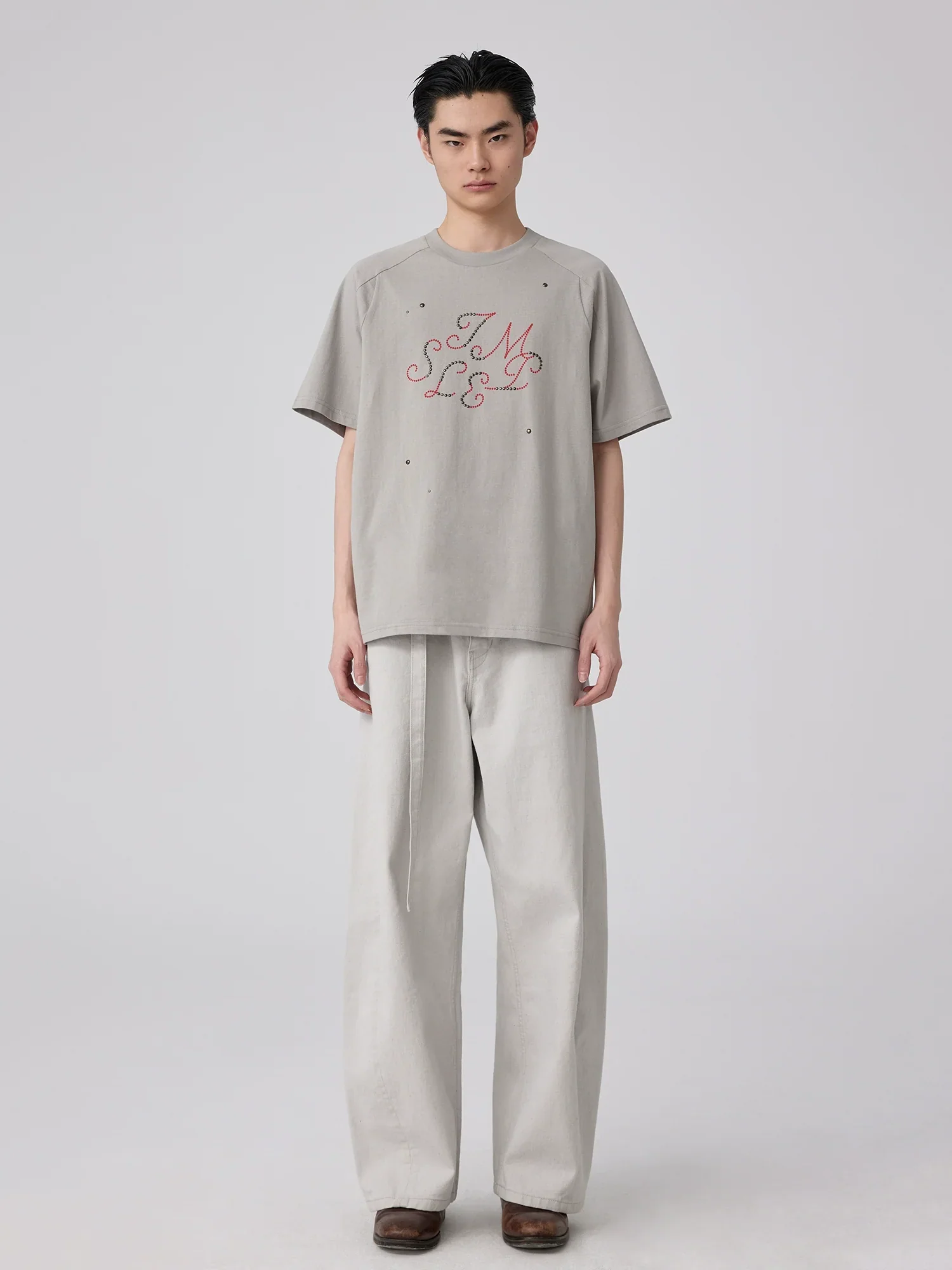 Studded Script Oversized T-Shirt - Image 5