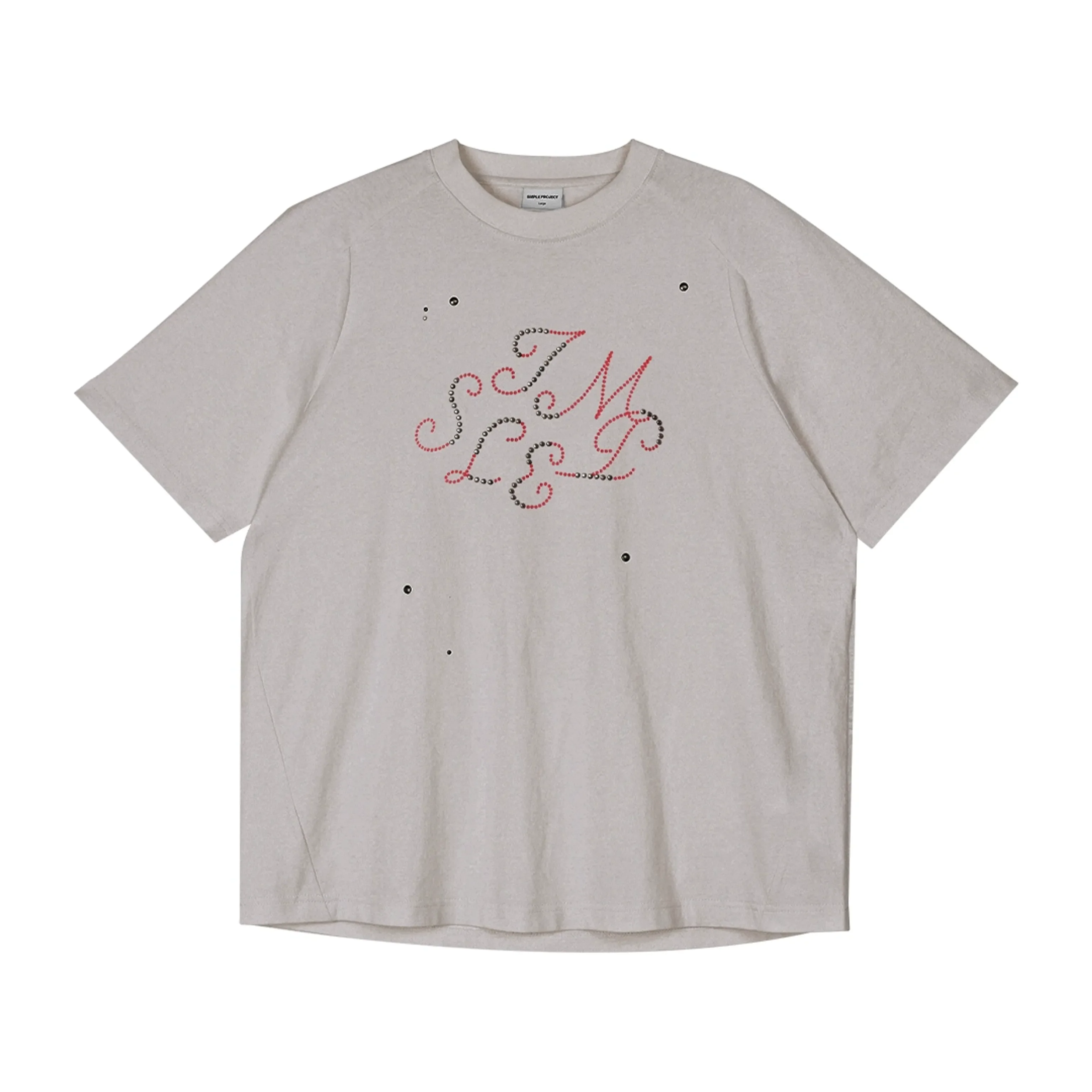 Studded Script Oversized T-Shirt - Image 6