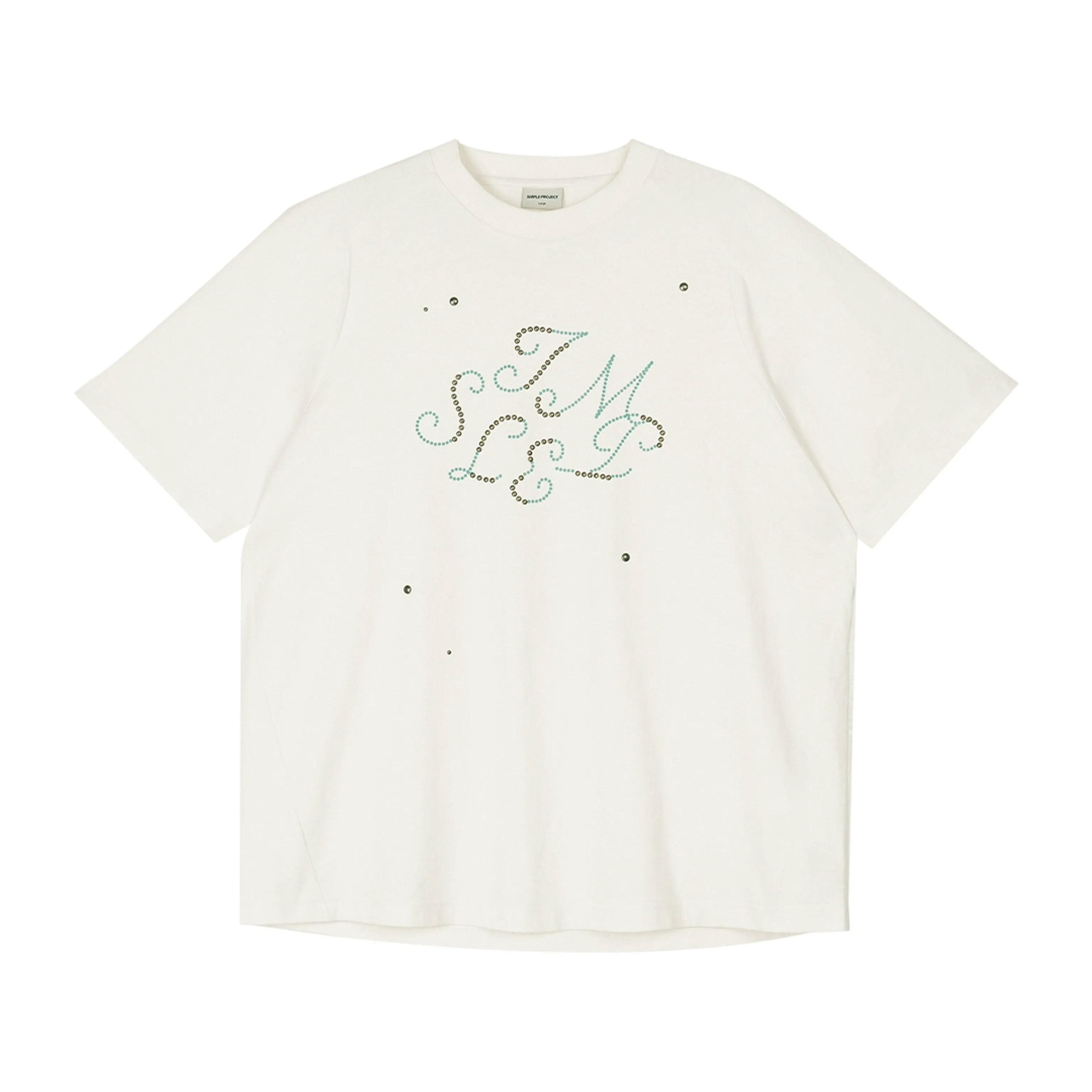 Studded Script Oversized T-Shirt - Image 7