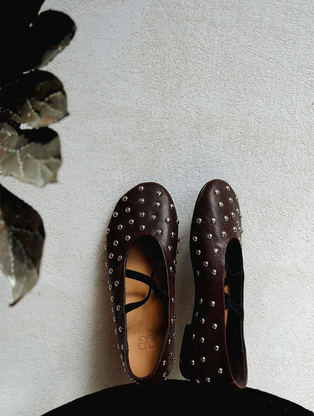 Studded Top-Grain Leather Ballet Flats - Image 7