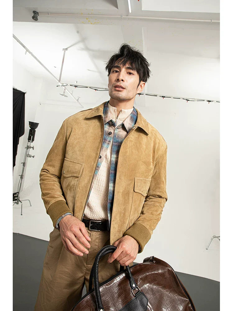 Suede A-2 Bomber Jacket - Image 4
