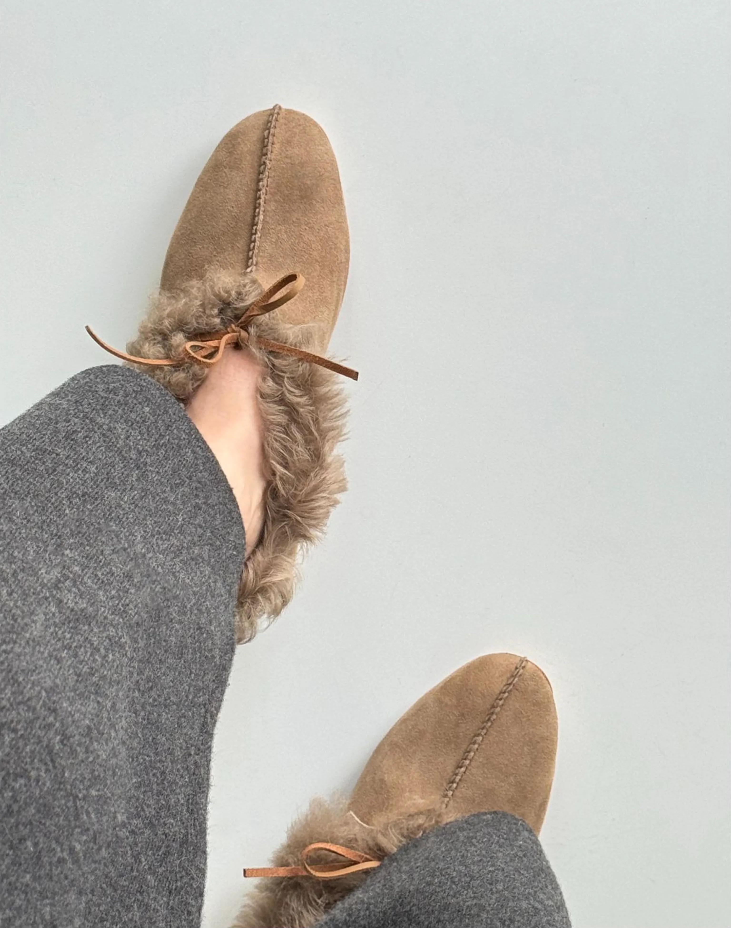 Suede and Fur Low-Top Slippers - Image 6