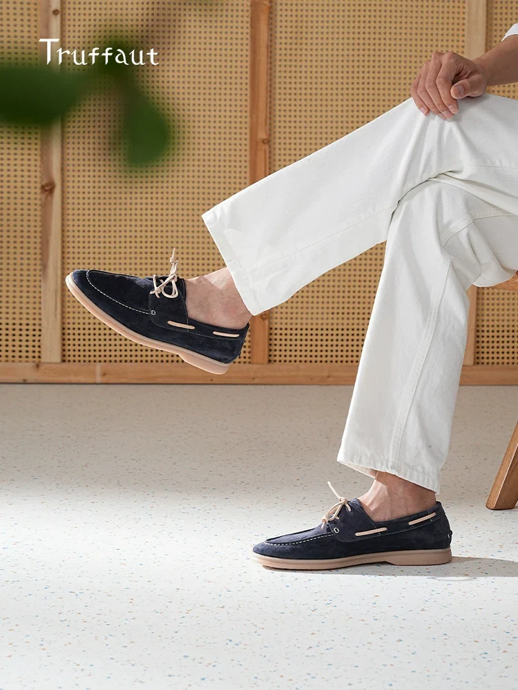 Suede Boat Loafers - Image 5