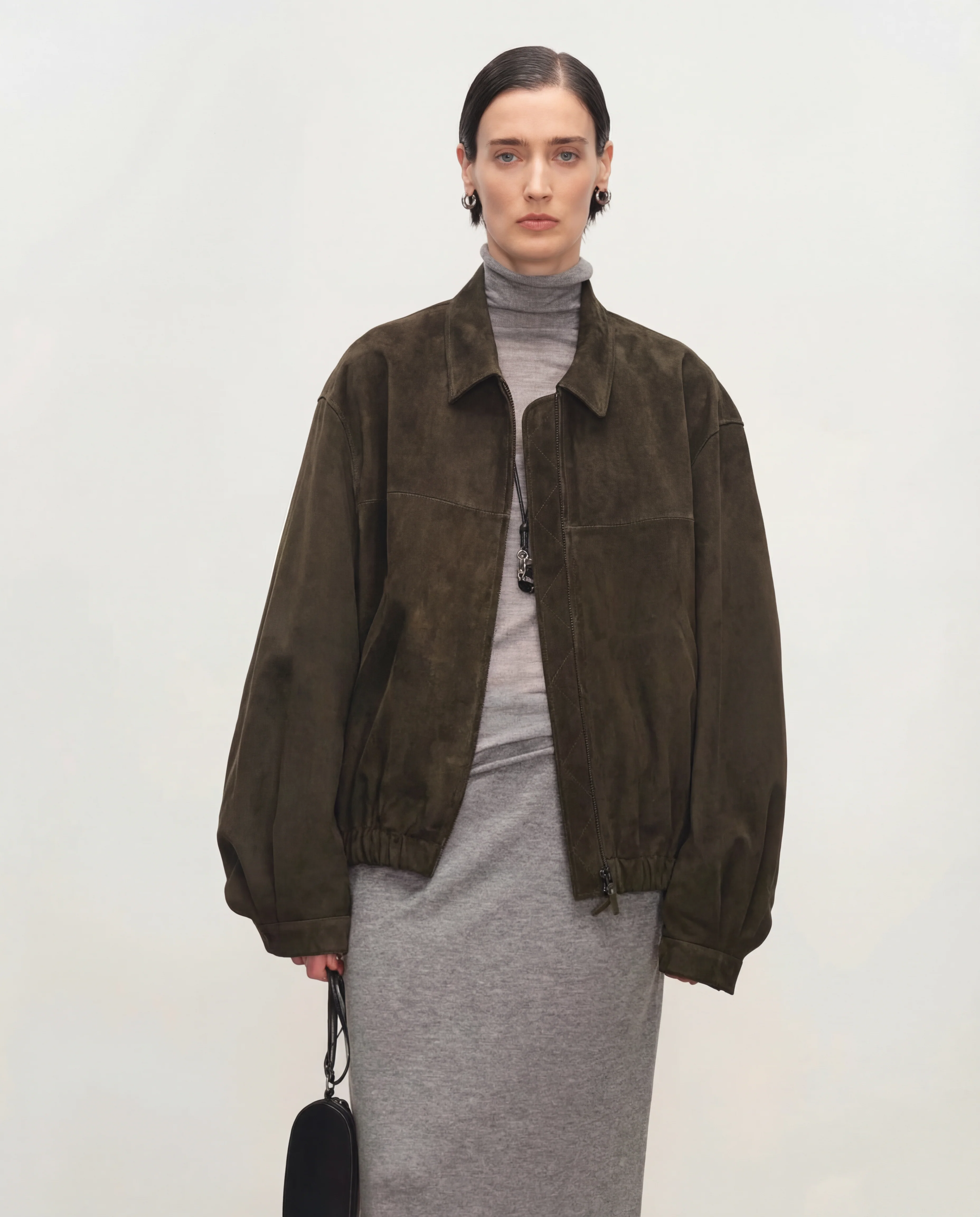 Suede Bomber Jacket