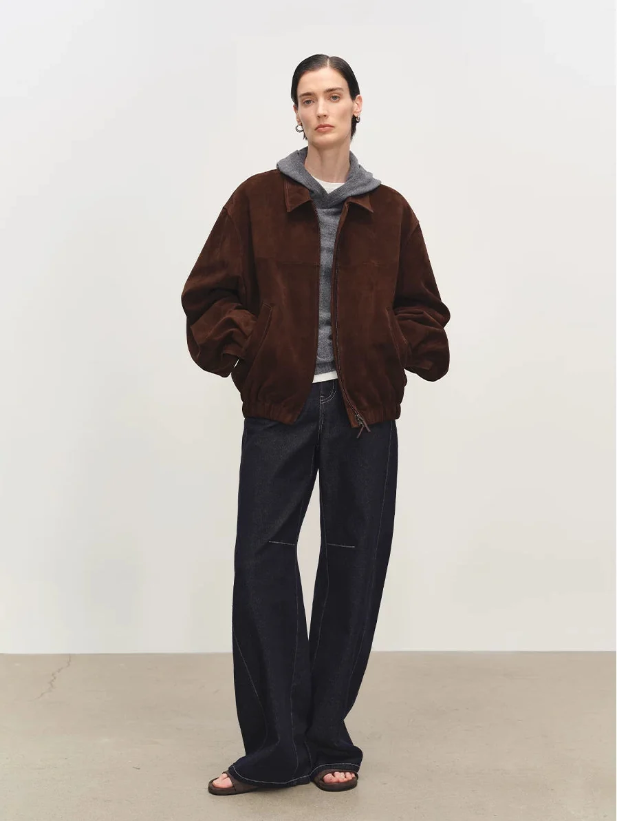 Suede Bomber Jacket - Image 3